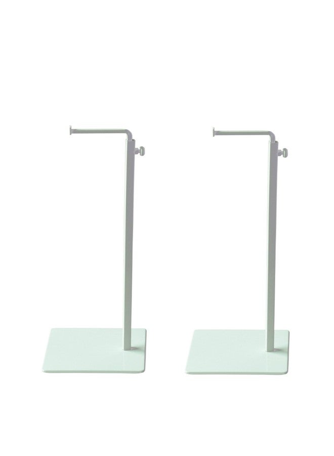 RY DISPLAY 2pack of metal Handbag Rack Display Single Side Adjustable Handbag Display Stand Purse Display Rack (WHITE) - Image 1